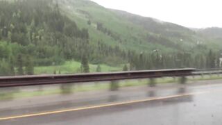 Experience ASMR with curvy BBW Big Titty Car Masturbating Rain in POV - 1 image