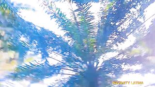 Stepson nails curvy African MILF wife in the bush & she loves it! - 1 image