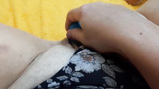 Fast Masturbation with Toy. BBW Lady - 2 image