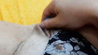 Fast Masturbation with Toy. BBW Lady - 5 image