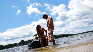 Risky 4th of July public fuck on the jet ski - 5 image