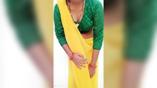 Newly Married Bhabhi Showing her Sexy Figure and Fingering her Hairy Pussy - 2 image