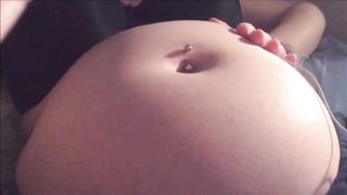 Swollen Belly Girl Stuffed Belly Gurgles Compilation - 9 image