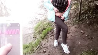 A Friend Controls my Toy Lovense Lush. Outdoors - 14 image