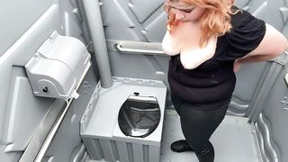 BBW Sweaty Leather Pants MASTURBATION in a Porta Potty |KALLIELONEWOLF - 12 image