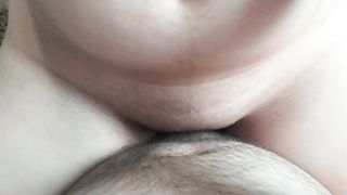 Milf with a big boobs ride my cock until huge pussy creampie - 2 image