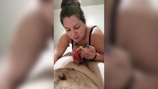 Hungry Pregnant Girlfriend Eats a Donut off of my Cock! - 10 image