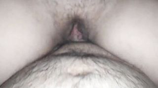 Milf with a big boobs ride my cock until creampie her pussy - 14 image