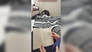 Hijab Wife Nuggie's Reading Gets Interrupted by Daddy - 2 image