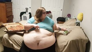 Ssbbw eating pizza - 9 image