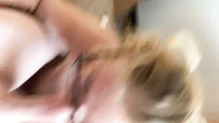 chubby mom fucks and sucks inexperienced guy, swallows his cum - 7 image