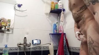 I caught my stepson in the shower and helped him cum 1 - 3 image