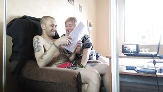 stepmom sucks and jerks off my cock 1 - 2 image