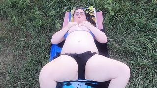 Solo Masturbation down by the River - 2 image