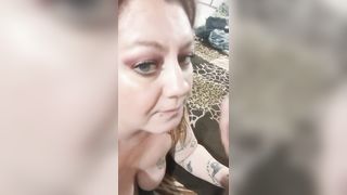 Hubby REALLY liked my Makeup, so I Sucked his YUMMY COCK and he Covered my PRETTY FACE with CUM - 3 image