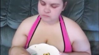 Sexy Cum Slut Eating Hotdog Cover In Thick Cum - 14 image