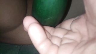 I fuck my wife with a big and long cucumber. - 11 image