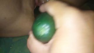 I fuck my wife with a big and long cucumber. - 9 image